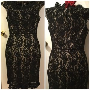 Black Lace Adrianna Papell Dress 👗